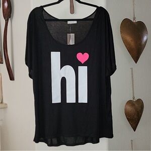 Aran's Den Hi Bye OVERSIZED shirt black size 1X